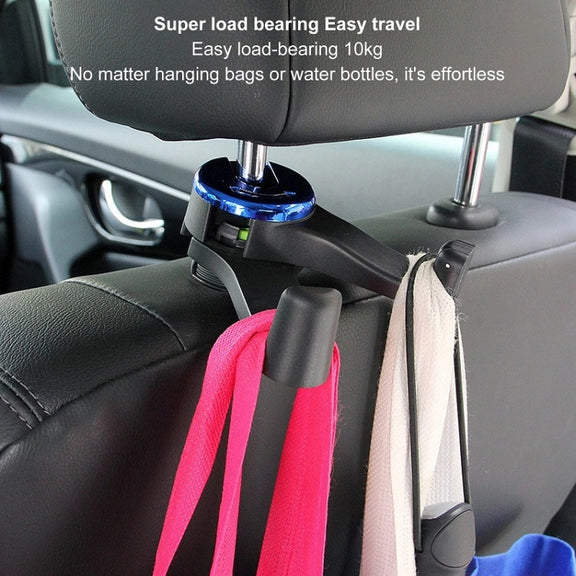 Car Back Seat Double Hook Phone Holder, Color: Black