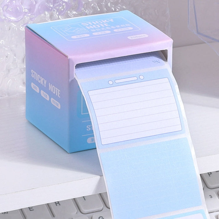 256pcs /Box Pull Out Sticky Notes Office Memo Ticket Paper(Gradient Blue)