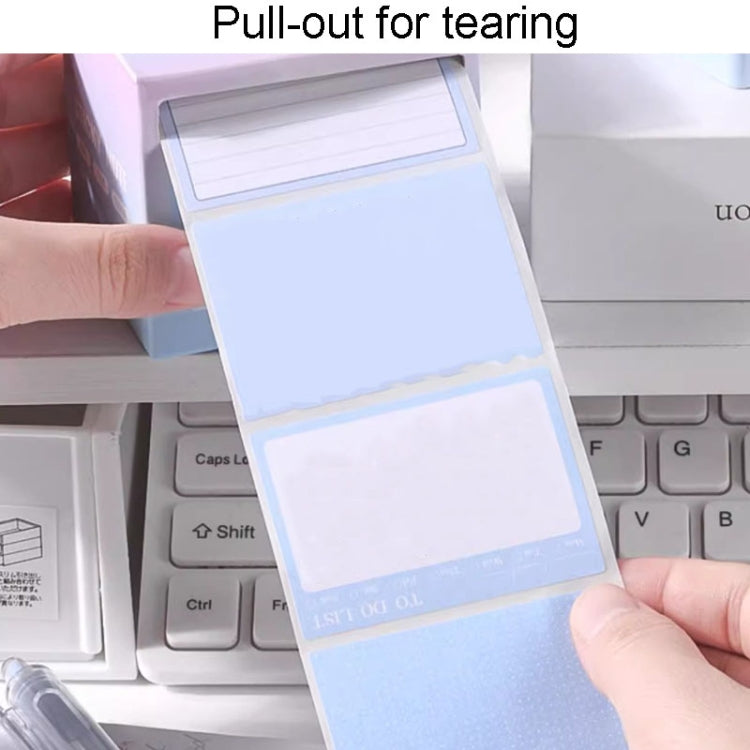 256pcs /Box Pull Out Sticky Notes Office Memo Ticket Paper(Gradient Blue)