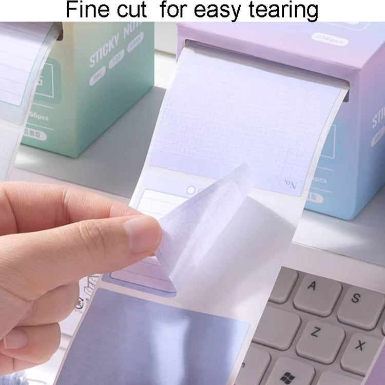 256pcs /Box Pull Out Sticky Notes Office Memo Ticket Paper(Gradient Blue)