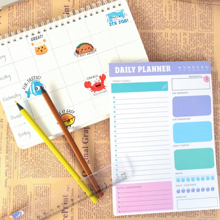 60pages /Book Weekly Planning Note Pad Schedule Time Management Planning Notebook(Jh002)
