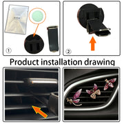 3pcs/set Metal Butterfly Dragonfly Bee Car Air Vent Aromatherapy Decorative Clip(Green)