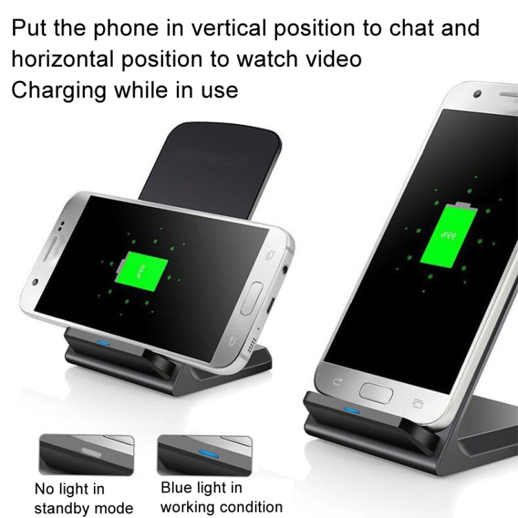 15W Desktop Wireless Charger Mobile Phone Wireless Fast Charging Bracket(White)