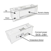 5V/12V WIFI Network Automatic Time Synchronization Digital Electronic Clock Module, Color: White