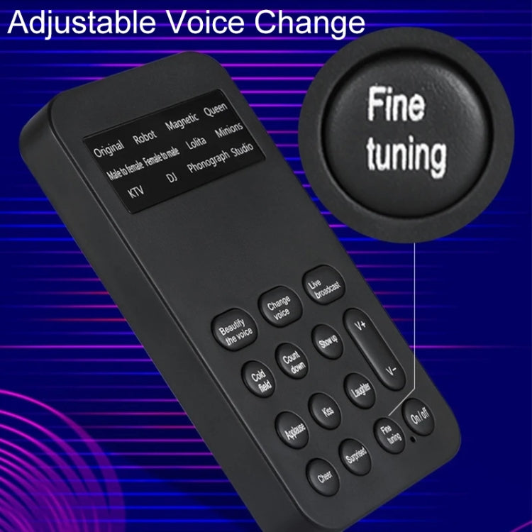 S9 Mobile Phone Computer Live Sound Card Voice Changer Game Karaoke Recording Audio Transformer(English)