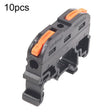 10pcs Guide Rail Type Replacement UK Quick Terminal Block 1 Input 1 Output(Black) - Connectors & Terminals by PMc TechLife | Online Shopping South Africa | PMc TechLife | Buy Now Pay Later Mobicred