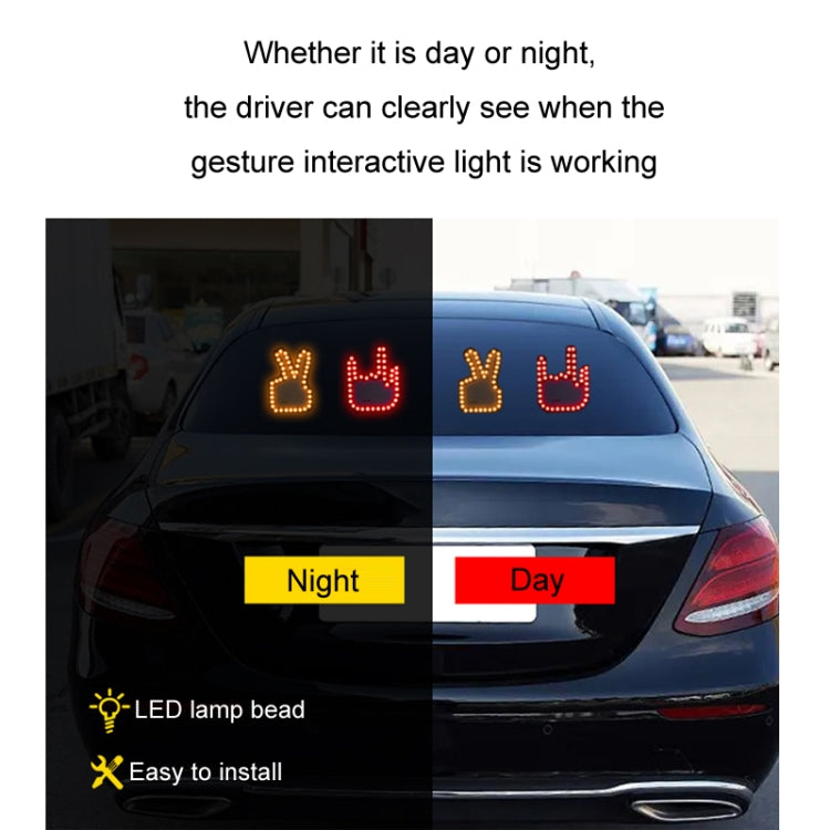Car Interactive Finger Light Multi-function Warning Anti-rear Collision Light(OK)