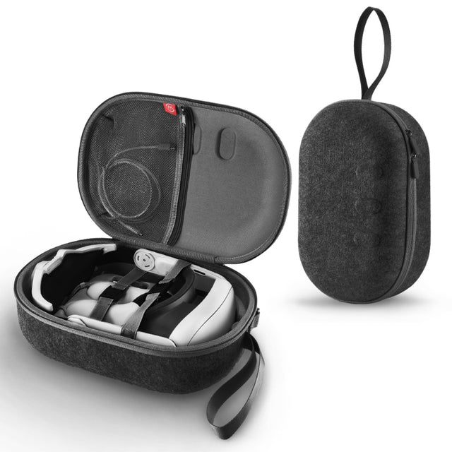 JYS-MQ018 For Apple Vision Pro / Meta Quest 3 VR Glasses Storage Bag Anti-fall and Anti-scrape Portable Bag(Black)