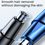 Electric Nose Hair Clipper Rechargeable Washable Portable Travel  Trimmer(Black)