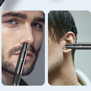 Electric Nose Hair Clipper Rechargeable Washable Portable Travel  Trimmer(Black)