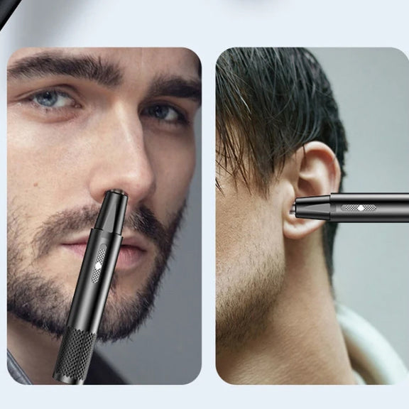 Electric Nose Hair Clipper Rechargeable Washable Portable Travel  Trimmer(Black)