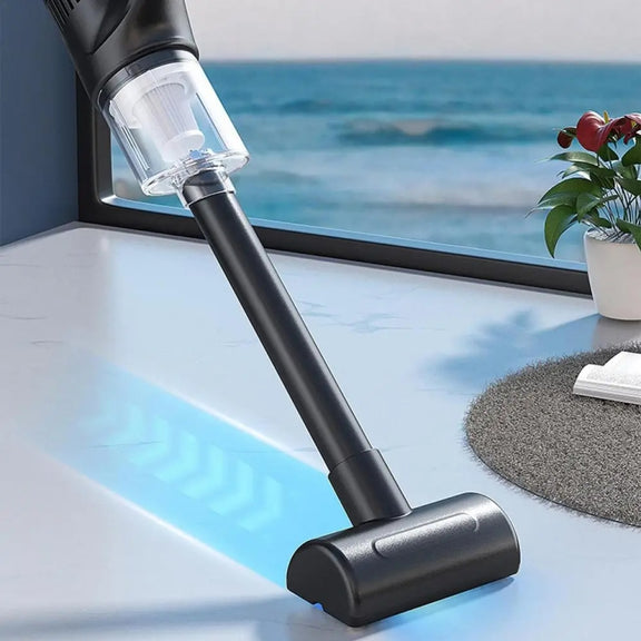 Powerful Portable Wireless Charging Car Vacuum Cleaner, Color: Black