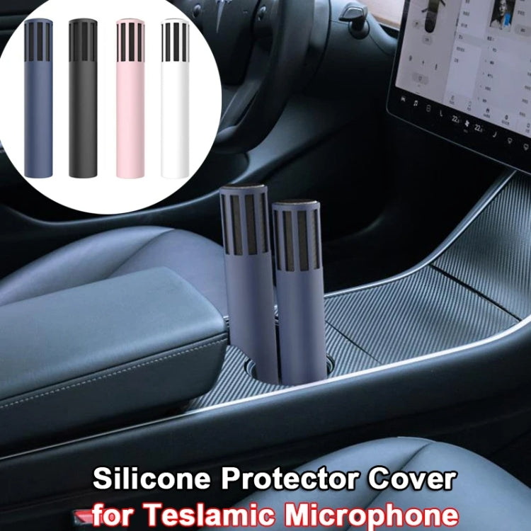 For Teslamic Microphone 1pair Silicone Protective Case Wireless Mic Cover(Advanced Gray)