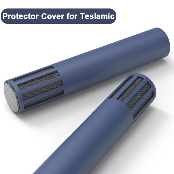For Teslamic Microphone 1pair Silicone Protective Case Wireless Mic Cover(Advanced Gray)