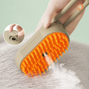 Pet Electric Spray Comb Rechargeable Cat Steamy Grooming Brush Cleaning Tool(White)