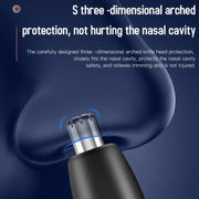 Electric Digital Display Nose Hair Trimmer Rechargeable 3 Gear Adjustable Portable Shaver(Black)