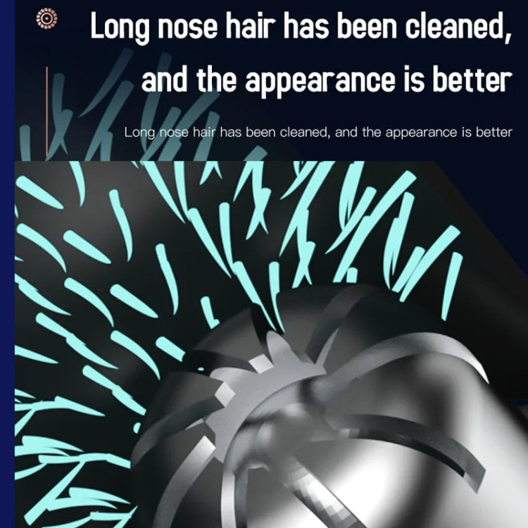 Electric Digital Display Nose Hair Trimmer Rechargeable 3 Gear Adjustable Portable Shaver(Black)