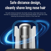 Electric Digital Display Nose Hair Trimmer Rechargeable 3 Gear Adjustable Portable Shaver(Black)