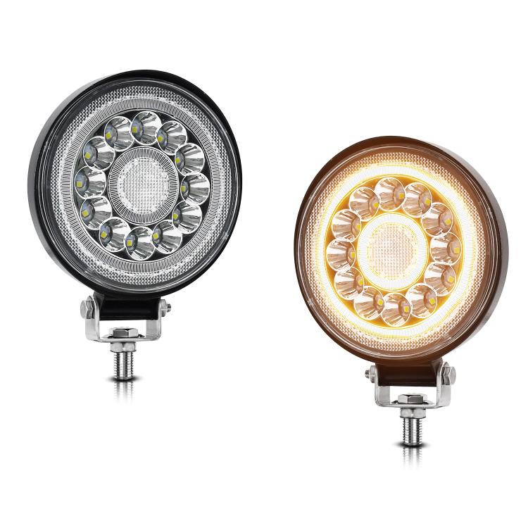 4 Inch Round Mixed Luminous Double-Circle Angel Eye Work Light(E10 1pair)