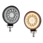 4 Inch Round Mixed Luminous Double-Circle Angel Eye Work Light(E10 1pair)