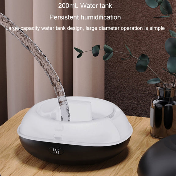 SD13 200ML Car USB Flame Aromatherapy Diffuser Home LED Night Light Silent Mist Humidifier(White)