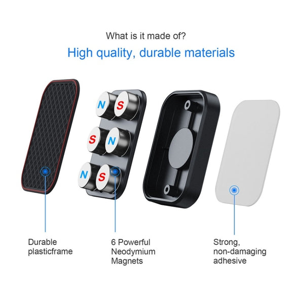 Flat Adhesive Magnetic Car Mobile Phone Navigation Holder(Gray)