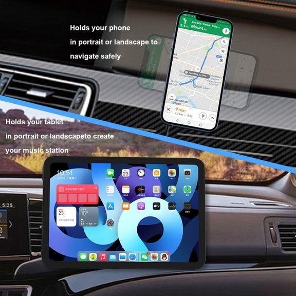 Flat Adhesive Magnetic Car Mobile Phone Navigation Holder(Gray)