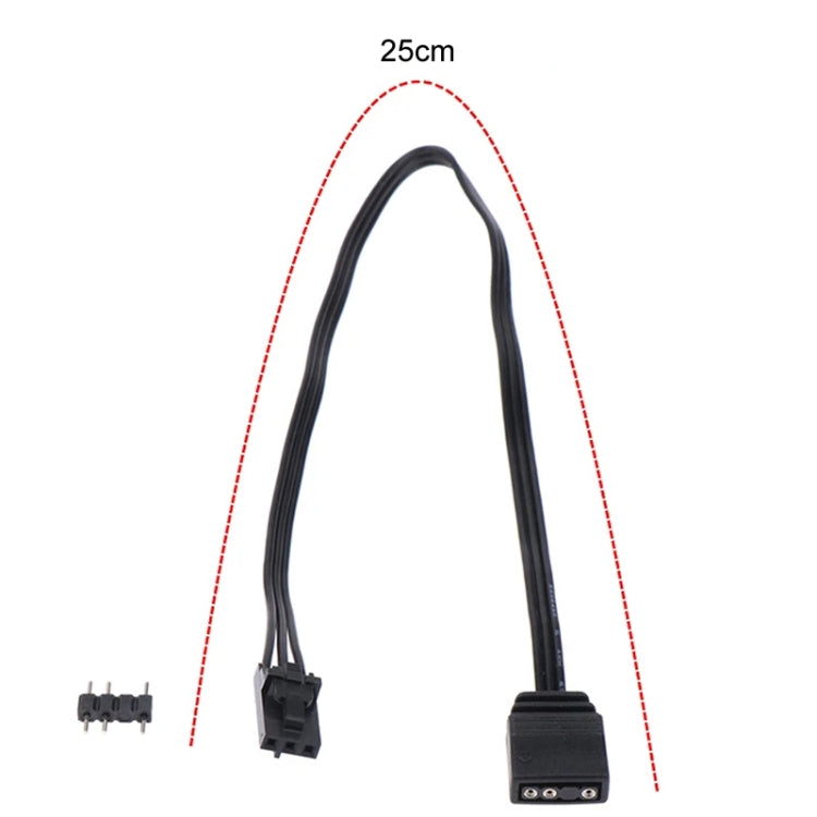 3Pin For Pirate Ship Controller Adapter Cable QL LL120 ICUE Divine Light Synchronization(25cm)