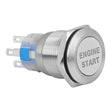 19MM Car Modification One-Button Start Switch Waterproof LED Metal Button(Silver) - Car Switches by PMC TechLife | Online Shopping South Africa | PMC TechLife | Buy Now Pay Later Mobicred
