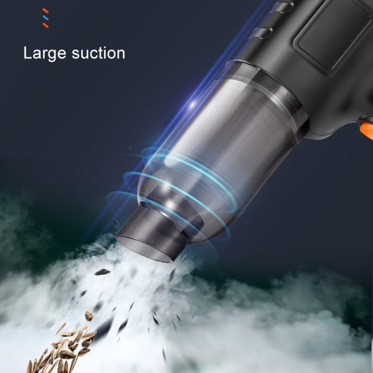 Car Vacuum Cleaner Large Suction Power Wireless Pump Inflatable Blower Handheld Small Vacuum Cleaner, Style: Brush 200W+2 Filters+Storage Bag (Black)