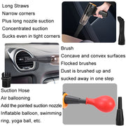 Car Vacuum Cleaner Large Suction Power Wireless Pump Inflatable Blower Handheld Small Vacuum Cleaner, Style: Brush 200W+2 Filters+Storage Bag (Black)
