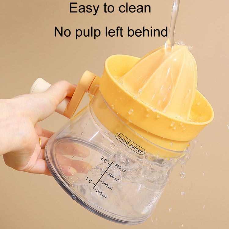 Household Manual Juicer Kitchen Hand Crank Fruit Extractor(Yellow)