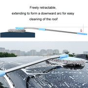 Car Chenille Curved Handle Telescopic Car Wash Soft Bristle Mop(Blue)