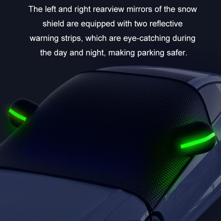 Car Front Windshield Snow and Anti-freeze Thickened Car Cover, Size: Black Red Sedan