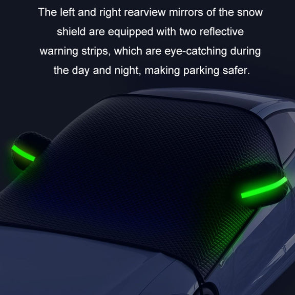 Car Front Windshield Snow and Anti-freeze Thickened Car Cover, Size: Black Red Sedan