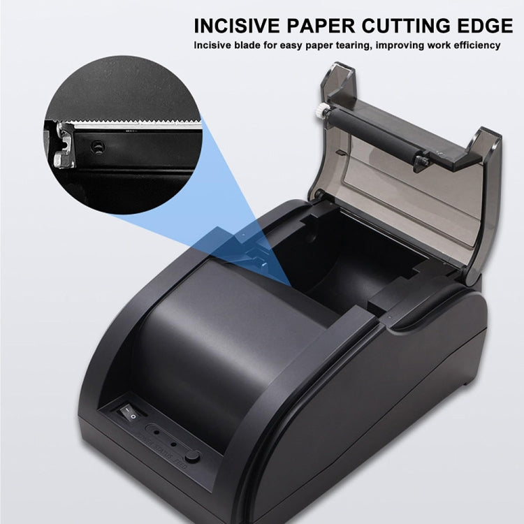 58mm USB Computer Version+Mobile Bluetooth Automatic Order Takeout Receipt Cashier Thermal Printer(US Plug)