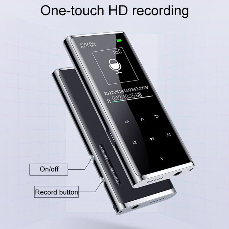 M27 1.8 Inch Bluetooth MP3/MP4 Music Player E-Book Recorder, Size: 4GB(Black)