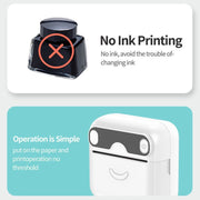 A32 Small Portable Self-adhesive Error Question Photo Label Bluetooth Pocket Thermal Printer(English Version)