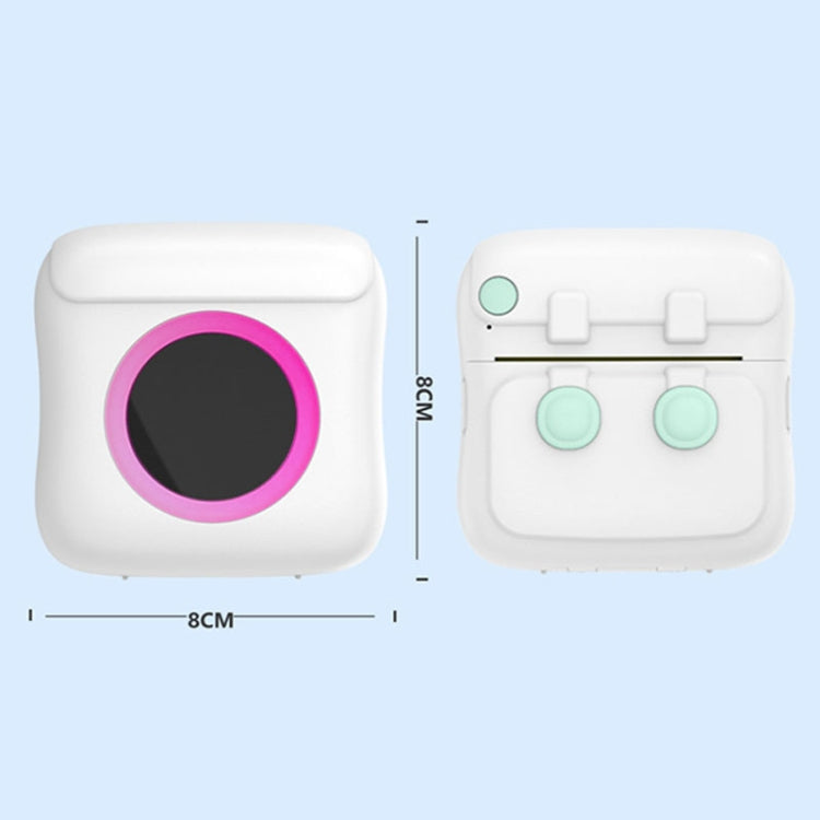 C22 Colorful Ambient Light Portable Mini Inkless Thermal Bluetooth Printer Error Question Label Printer(White)