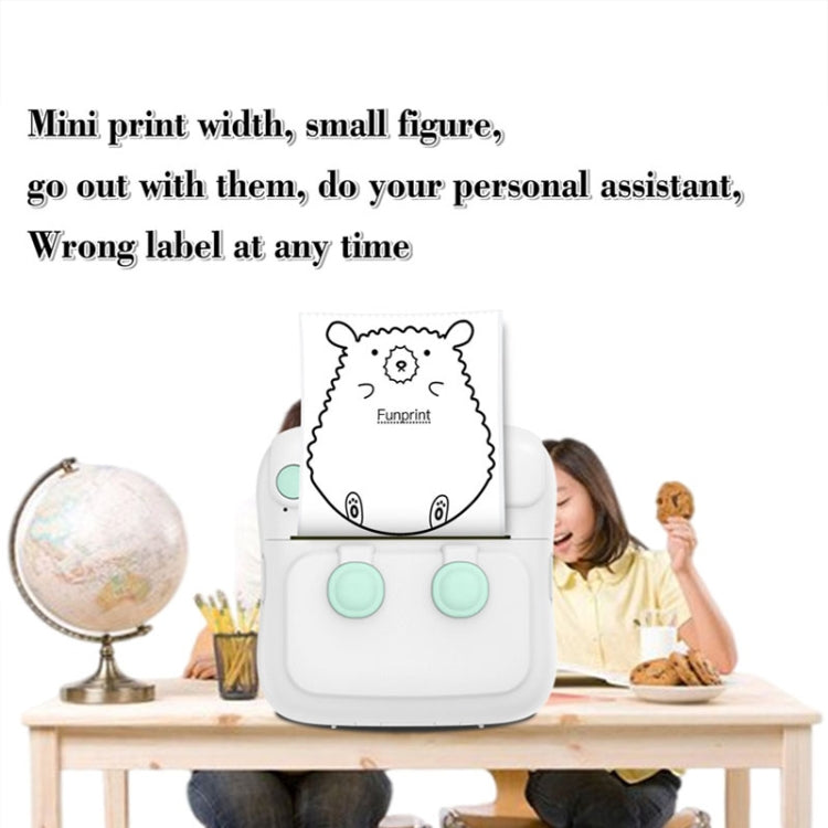 C22 Colorful Ambient Light Portable Mini Inkless Thermal Bluetooth Printer Error Question Label Printer(White)