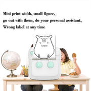C22 Colorful Ambient Light Portable Mini Inkless Thermal Bluetooth Printer Error Question Label Printer(White)
