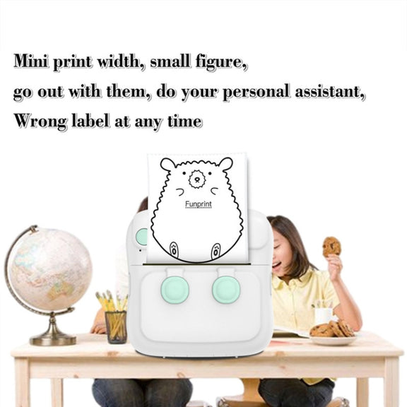 C22 Colorful Ambient Light Portable Mini Inkless Thermal Bluetooth Printer Error Question Label Printer(White)
