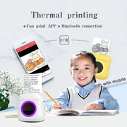 C22 Colorful Ambient Light Portable Mini Inkless Thermal Bluetooth Printer Error Question Label Printer(White)