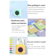 C22 Colorful Ambient Light Portable Mini Inkless Thermal Bluetooth Printer Error Question Label Printer(White)