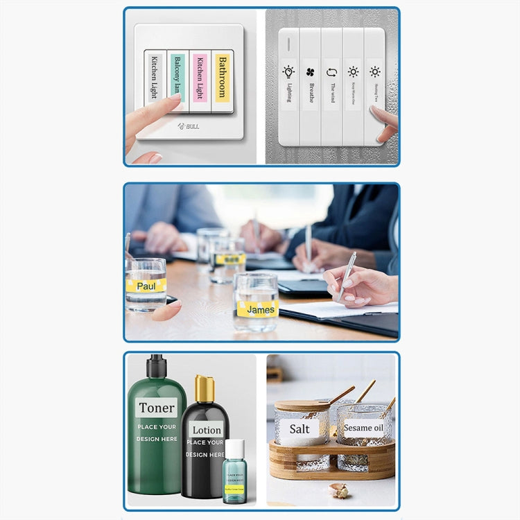 C22 Colorful Ambient Light Portable Mini Inkless Thermal Bluetooth Printer Error Question Label Printer(White)