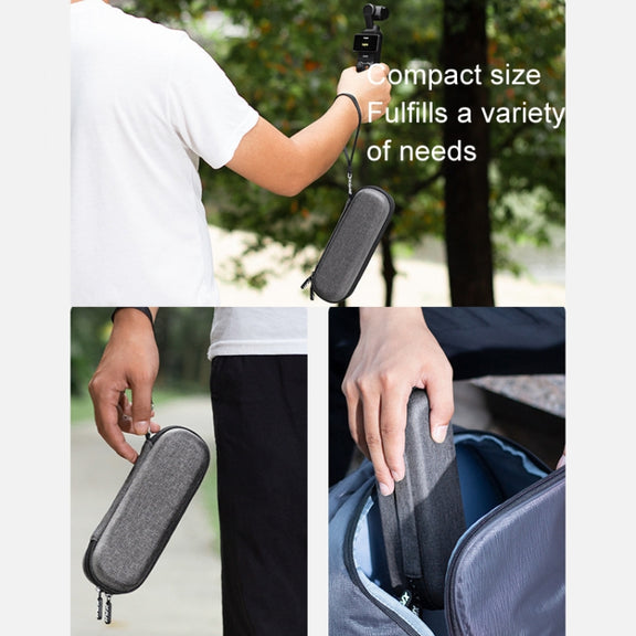 For DJI Osmo Pocket 3 XFJI Storage Box Water-resistant Drop-proof Mini Body Handbag Accessories(Dark Gray)