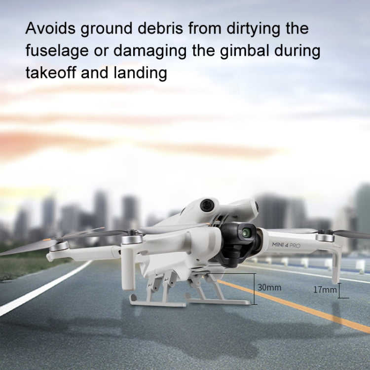 For DJI Mini 4 Pro Landing Gear Base Gimbal Protector Folding Booster Kickstand