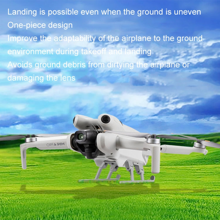 For DJI Mini 4 Pro Landing Gear Base Gimbal Protector Folding Booster Kickstand