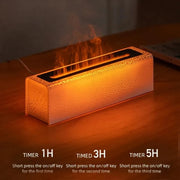 Lava Flame Aromatherapy Machine Air Atomizing Humidifier With Colorful Light, Model: DQ711 Pro Black