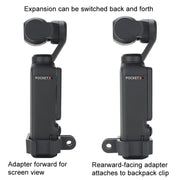 For DJI OSMO Pocket 3 Expansion Bracket Adapter Gimbal Camera Mounting Bracket Accessories, Style: Expand Bracket+Backpack Clip